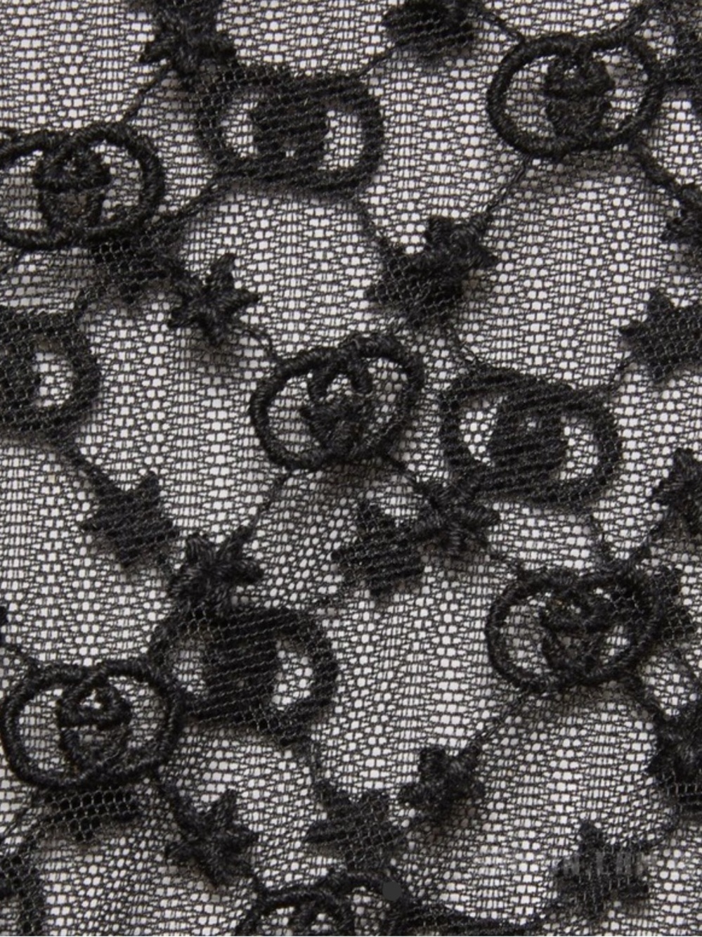 NWT GUCCI  Black GG Star Tulle Garter Panties Size/ XS - Picture 8 of 16